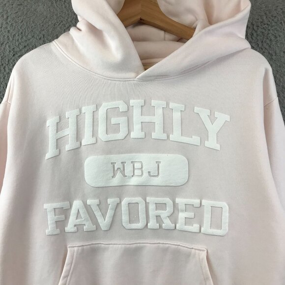 "Highly Favored" WBJ Hoodie Pink Pullover Sweatshirt Unisex small - Picture 2 of 8